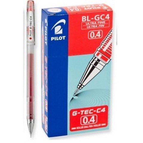 GEL FINE PEN G-TEC C4 RED REMOTE BL-GC4-R