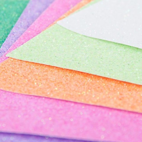 COLOR PAPER A4 6 SHEETS GLITTER CORMORAN 300904