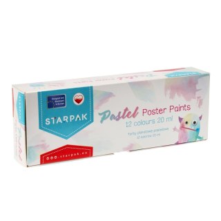 POSTER PAINTS 12 COLORS 20ML PASTEL FOL STARPAK 475388