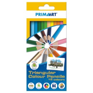 PENCILS 12 COLORS TRIANGULAR PRIMA ART 337404