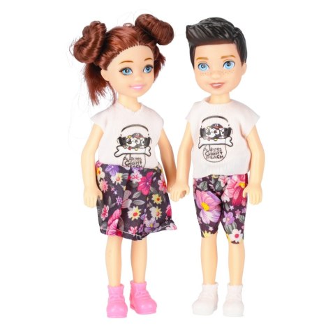 DOLL 15 CM WITH ACCESSORIES IN CLOTHES 2 PCS. MEGA CREATIVE 471572