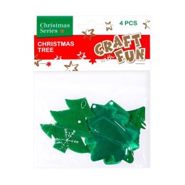 CHRISTMAS DECORATION MATERIAL CHRISTMAS TREE 4 PCS. CRAFT WITH FUN 383956