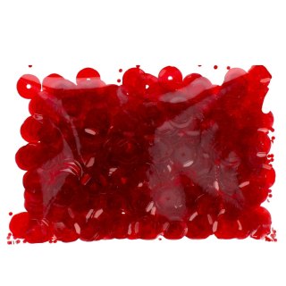 TRANSPARENT SEQUINS ROUND 8 MM RED CRAFT WITH FUN 439331