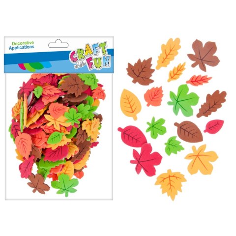 DECORATIVE FELT SELF-ADHESIVE EMBELLISHMENT LEAVES CRAFT WITH FUN 463846