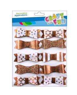 DECORATIVE SELF-ADHESIVE PAPER BOWS CRAFT WITH FUN 463863