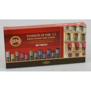 DRY PASTELS 12 COLORS TOISON D OR KOH-I-NOOR 8512