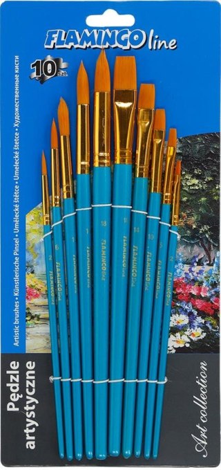 ART BRUSHES 10 PCS. FLAMINGO LINE