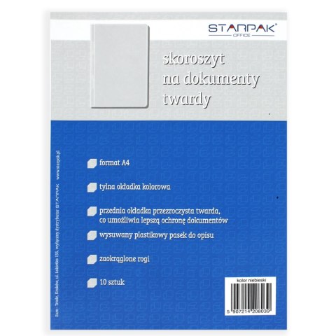 HARD PVC FILE BOOK FOR A4 DOCUMENTS BLUE STARPAK 151420