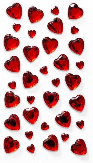 DECORATIVE DECORATION SELF-ADHESIVE CRYSTALS HEARTS PACK35PCS 251125 GAL ARGO