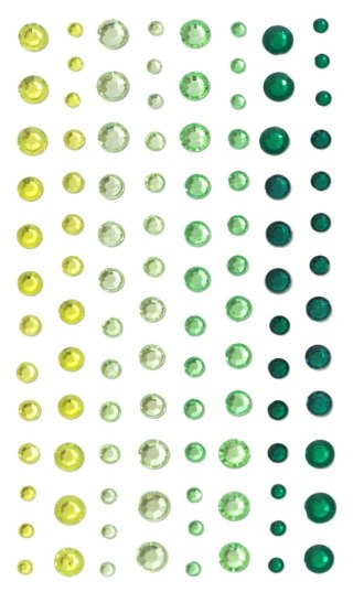 DECORATIVE DECORATION SELF-ADHESIVE CRYSTALS GREEN PACK104PCS PBH ARGO 251112 ARG ARGO