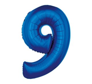 FOIL BALLOON "NUMBER 9", BLUE, 92 CM FG-C85N9 GODAN