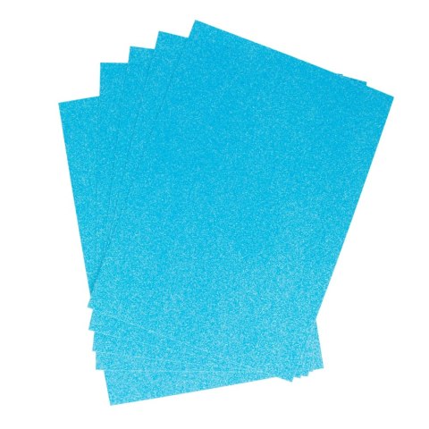 CRAFT CARDBOARD A4 GLITTER BLUE 210G FOL PACK5PCS GAL PAP 208109 GAL ARGO