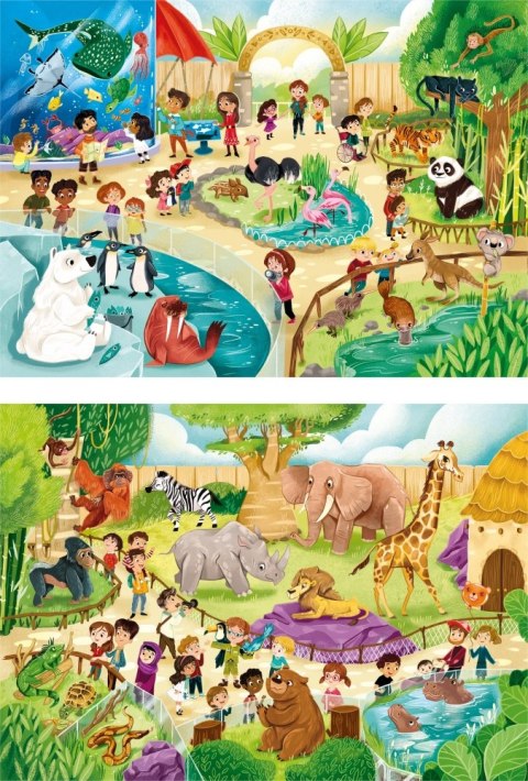 PUZZLE 2X60 PIECES ZOO CLEMENTONI 21603 CLEMENTONI