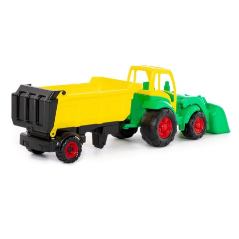 TRACTOR WITH BUCKET AND SEMI-TRAILER 85 CM WADER POLESIE 0438 POLESIE