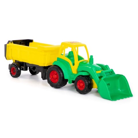 TRACTOR WITH BUCKET AND SEMI-TRAILER 85 CM WADER POLESIE 0438 POLESIE