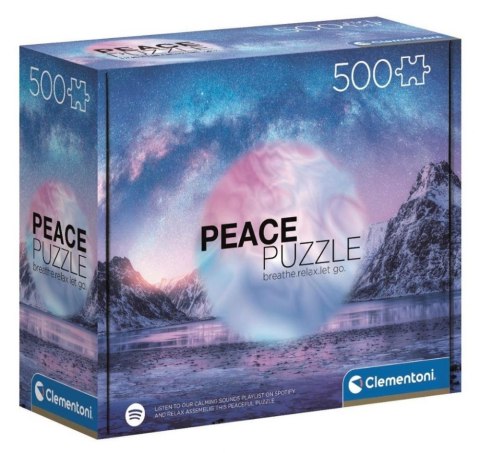 PUZZLE 500 PIECES HQC PEACE LIGHT BLUE CLEMENTONI 35116 CLEMENTONI