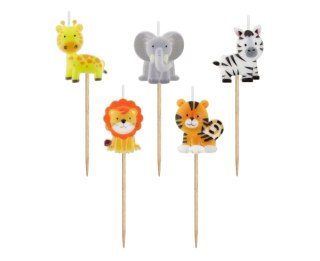 PIKER CANDLES ANIMALS, 5 PCS GODAN