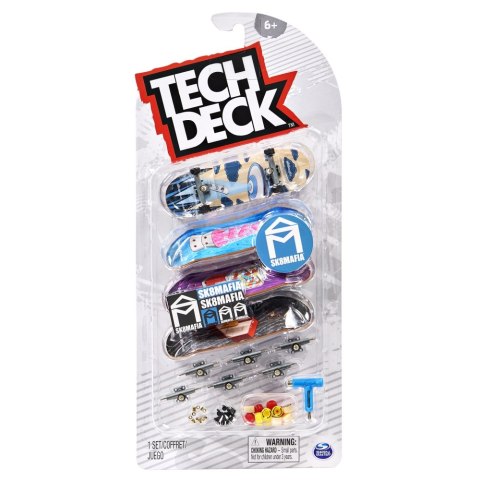 SPIN TECH DEC SKATEBOARD 4PACK AST 6028815 BC8 SPIN MASTER