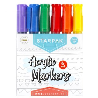 ACRYLIC MARKER 6 COLORS 12/72 STARPAK