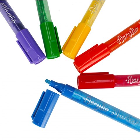 ACRYLIC MARKER 6 COLORS 12/72 STARPAK