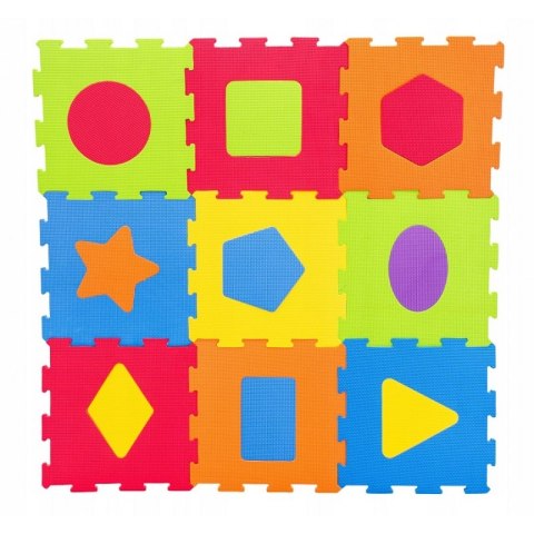 FOAM PUZZLE MAT 32X32 10 ELEMENTS SML SHAPES FOOL ANEK SP84002