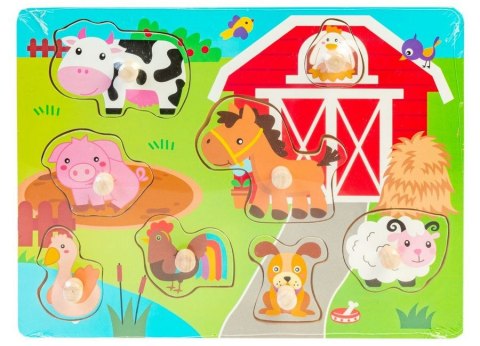 WOODEN FARM Jigsaw Puzzle 8 Pieces. SMILY PLAY SPW83605AN