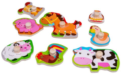 WOODEN FARM Jigsaw Puzzle 8 Pieces. SMILY PLAY SPW83605AN