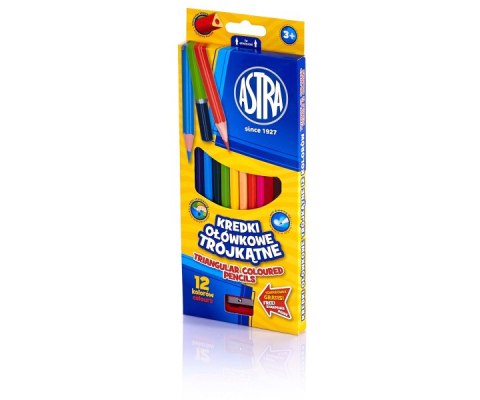 PENCILS 12 COLORS TRIANGULAR ASTRA 312110002