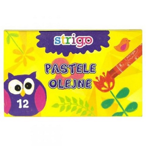 OIL PASTELS 12 COLORS STRIGO SSC027