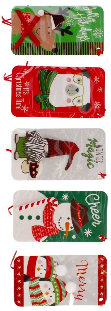 OCCASIONAL TICKET FOR A GIFT 5 PCS. CHRISTMAS CRAFT WITH FUN 501883 CRAFT WITH FUN