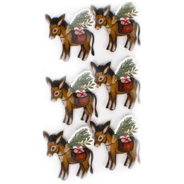 STICKERS CHRISTMAS 3D DONKEY CRAFT WITH FUN 501770 CRAFT WITH FUN