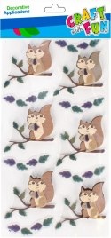 STICKERS CHRISTMAS 3D SQUIRRELS CRAFT WITH FUN 501764 CRAFT WITH FUN