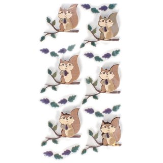 STICKERS CHRISTMAS 3D SQUIRRELS CRAFT WITH FUN 501764 CRAFT WITH FUN