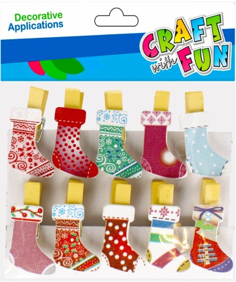 DECORATIVE BUCKLES SOCKS CHRISTMAS CRAFT WITH FUN 501909 CRAFT WITH FUN