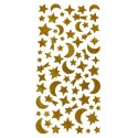 DECORATIVE SELF-ADHESIVE EVA STARS GOLD-GLITTER CRAFT WITH FUN 501778 CRAFT WITH FUN