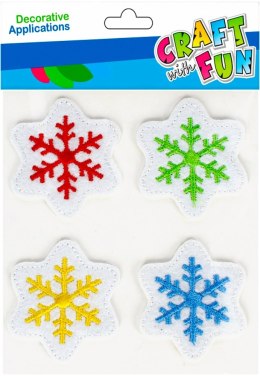 DECORATION SELF-ADHESIVE BATCH CHRISTMAS SNOWFLAKES CRAFT WITH FUN 501906 CRAFT WITH FUN