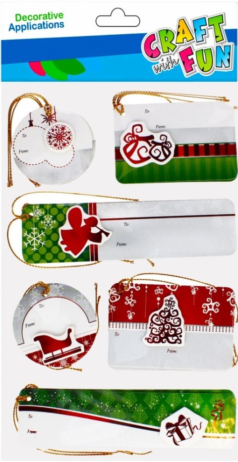OCCASIONAL TICKET FOR A GIFT 12 PCS. CHRISTMAS CRAFT WITH FUN 501895 CRAFT WITH FUN