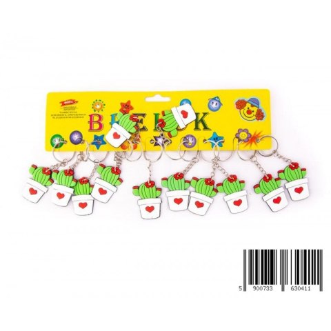 KEY RING 5 CM RUBBER CACTUS PACK 12 PCS MIDEX 0647G MID TOYS