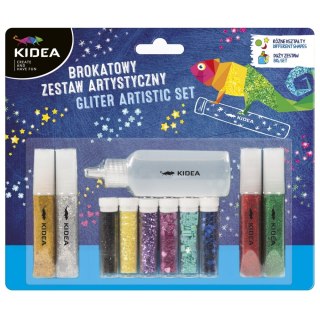 LOOSE GLITTER WITH SEQUINS, GLITTER GLUE AND MIX GLUE PACK.11 PCS. KIDEA BZAKA DERFORM