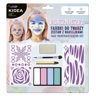 FACE PAINTS 4 COLORS WITH ACCESSORIES PRINCESS KIDEA FDTZNKKA DERFORM