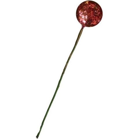 BALL 13MM ON A WIRE RED GLITTER 24 PCS. TITANUM CRAFT-FUN SERIES HASTA