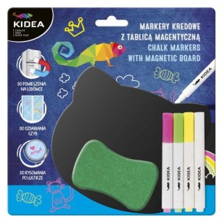 CHALK MARKER 4 COLORS WITH MAGNETIC BOARD KIDEA ZMKTMKA DERFORM