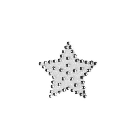 FOIL STICKERS STARS 40MM WHITE 12PCS TITANUM CRAFT-FUN SERIES HASTA