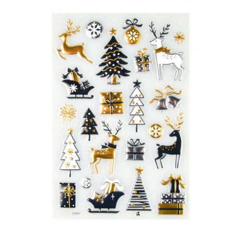 3D CHRISTMAS STICKERS 14X25 CM GLAMOR ARPEX NO.1383 ARPEX