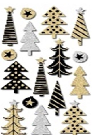 CHRISTMAS DECORATION GLITTER STICKERS CHRISTMAS PBH NR6426 ARPEX ARPEX