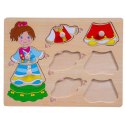 WOODEN PUZZLE CLOTHES GIRL 7 pcs. FOL SMILY PLAY SPW83604AN