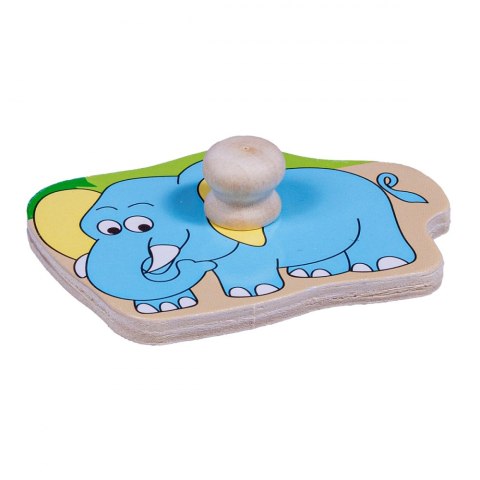 ANIMALS WOODEN PUZZLE 10 PCS. FOL SMILY PLAY SPW83596AN