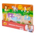 ANIMALS WOODEN PUZZLE 10 PCS. FOL SMILY PLAY SPW83596AN