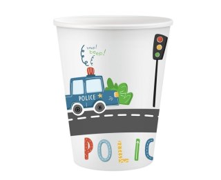 POLICE PAPER CUPS, 6 PCS. GODAN