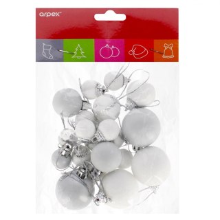 CHRISTMAS DECORATION BAUBLE WHITE ARPEX BN6448BIA ARPEX